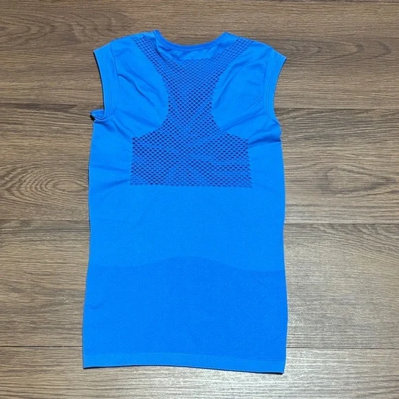 Adidas Stella McCartney Blue Seamless Muscle Tee XS Athletic Top - Picture 3 of 6